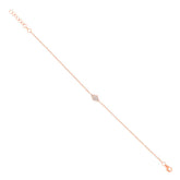 0.06ct 14k Rose Gold Diamond Pave Diamond Bracelet